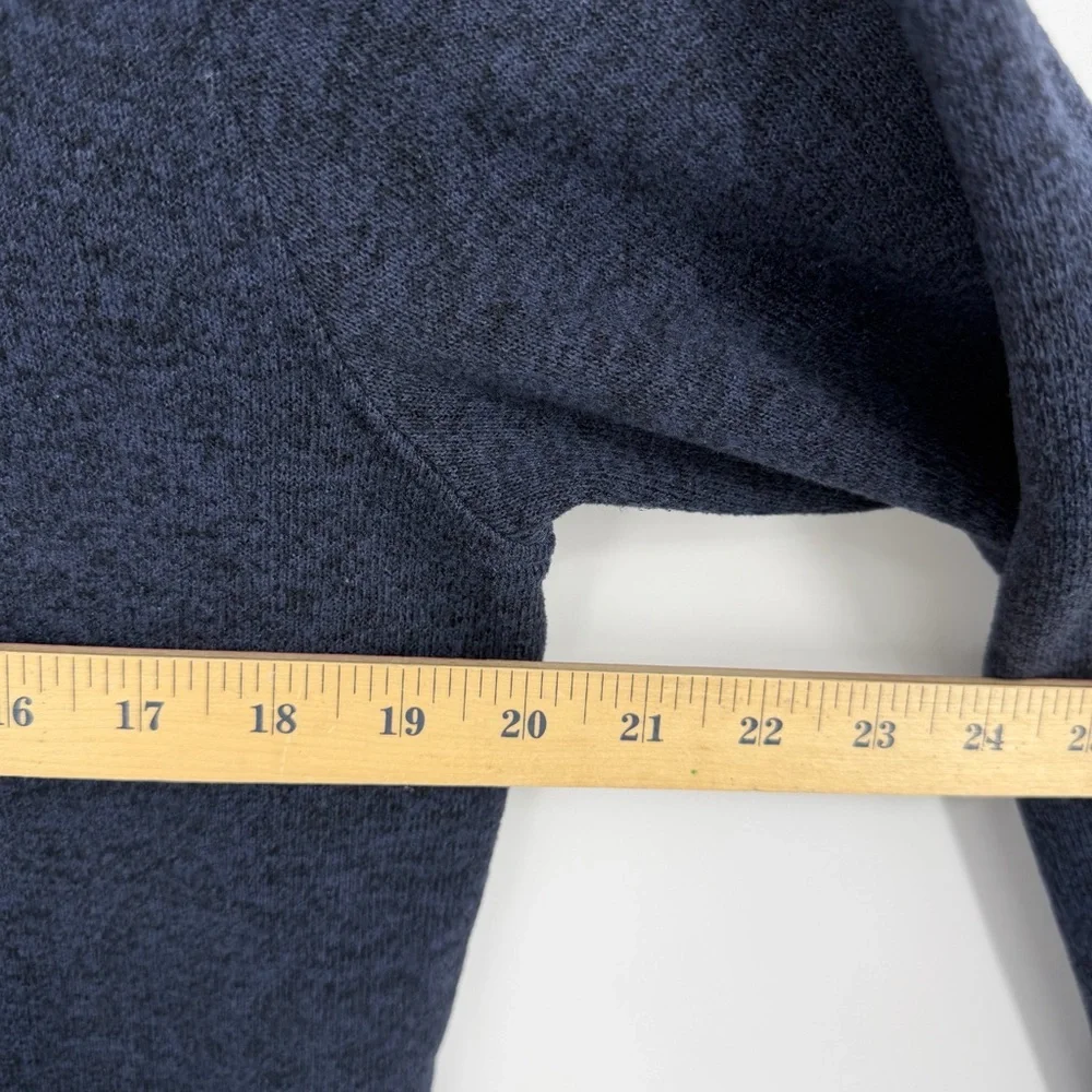 J Crew BD998 Marled fleece half-zip pullover, Size‎ M blue